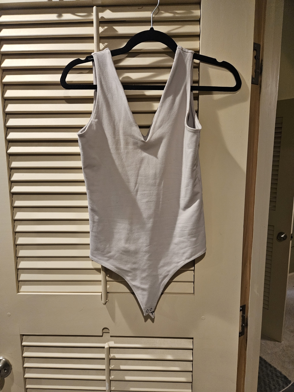 Abercrombie & Fitch White V-Neck Bodysuit